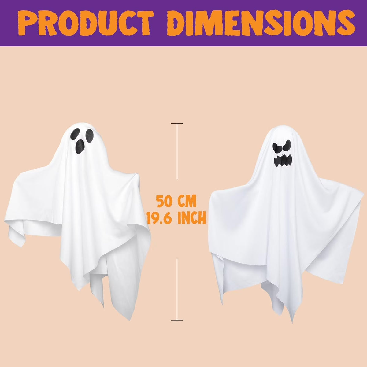 19.6 in Hanging Ghost Swarm – 6 Pack