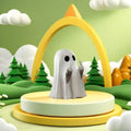 Cheeky resin ghost figurine for a funny indoor Halloween shelf or mantel display