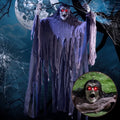 47-inch light-up zombie groundbreaker with glowing eyes for an outdoor Halloween yard display