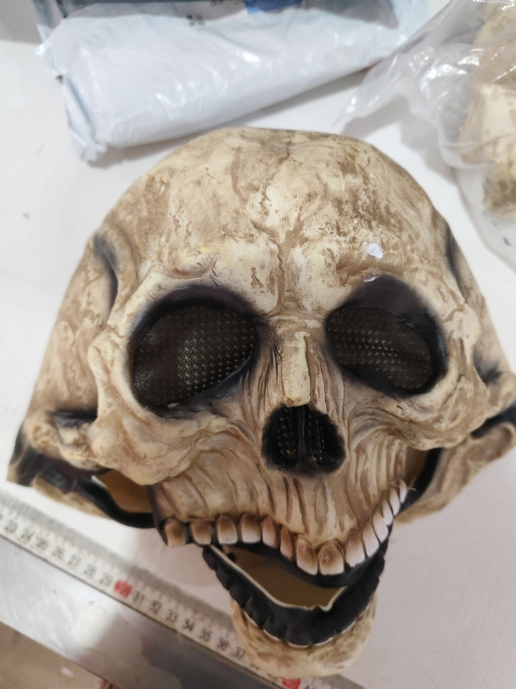 Movable-Jaw Full-Head Skull Mask