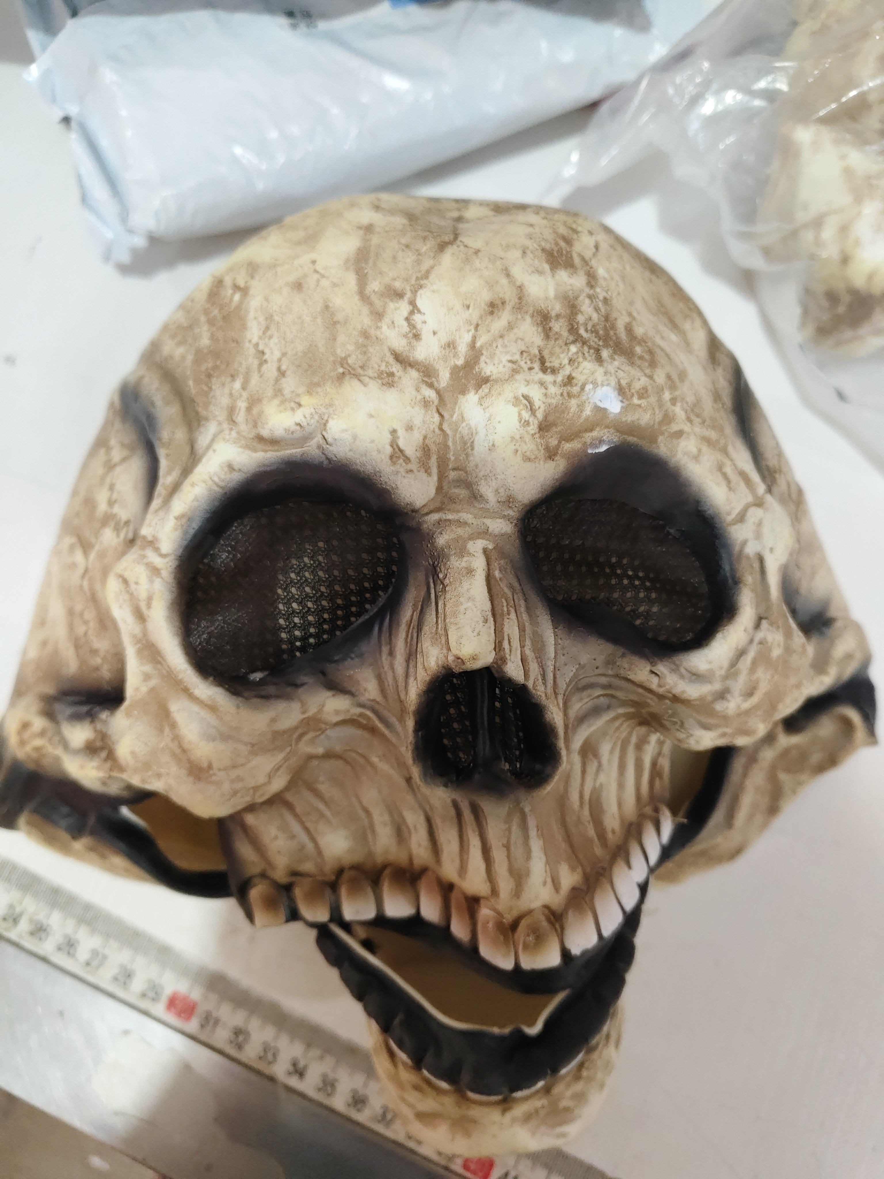 Movable-Jaw Full-Head Skull Mask