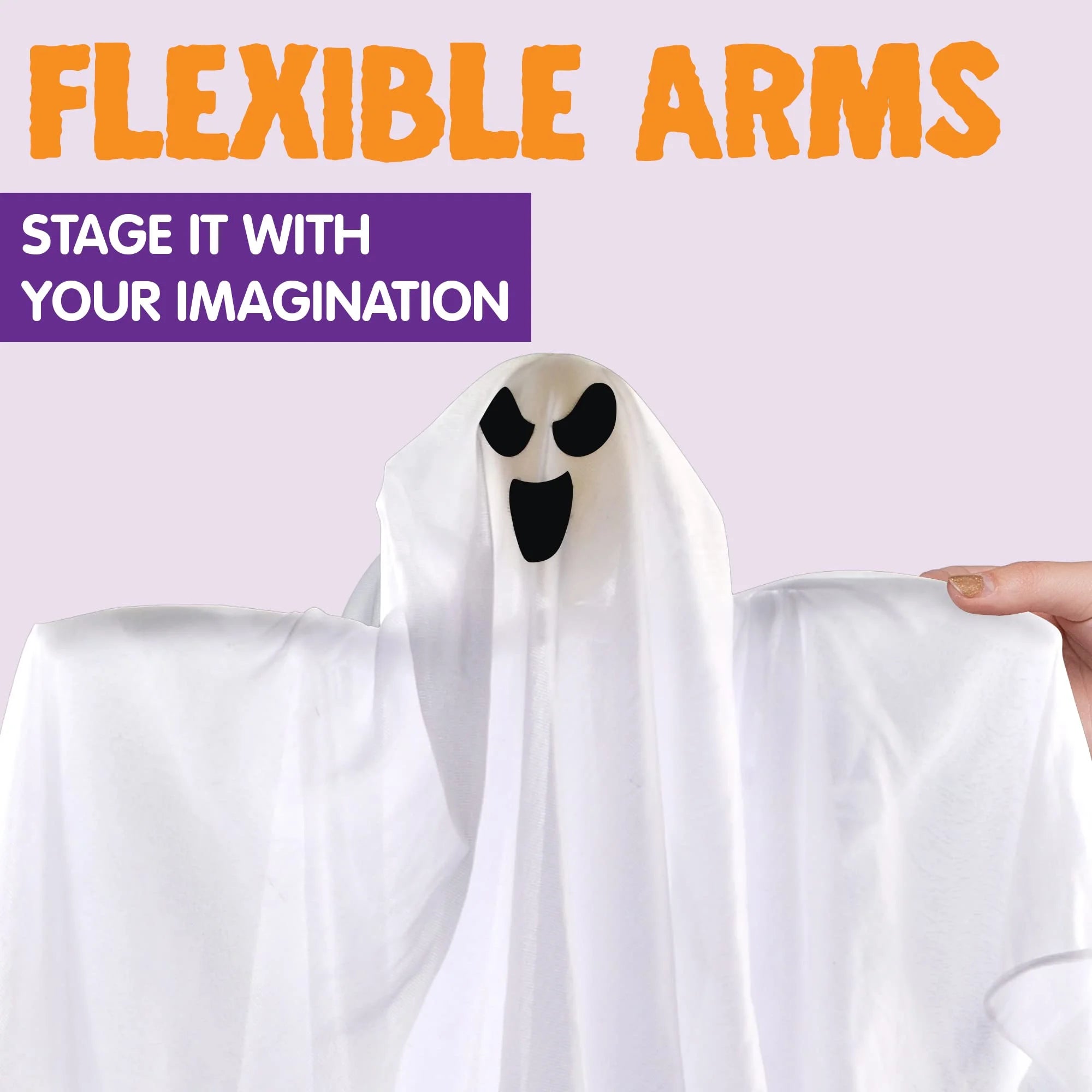 3 Pack Halloween Hanging Ghosts Decorations,27.5" Cute Scary Flying Ghosts Outdoor Hanging Halloween Decorations Yard Decorations