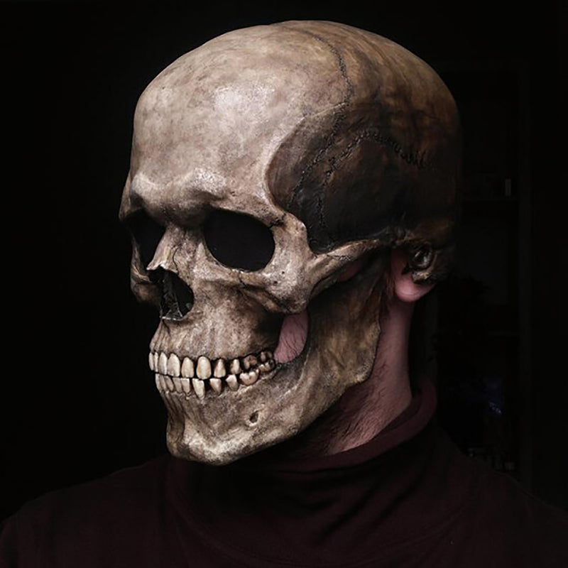 Movable-Jaw Full-Head Skull Mask